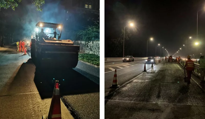 广州机场高速公路蚌湖路段路面维修工程